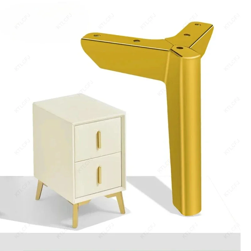 Patas de sofá de 4 piezas para muebles, patas de Metal, negro, dorado, para TV, armario, cama, mesa de centro, escritorio, taburete, silla, 8/10/12/15cm