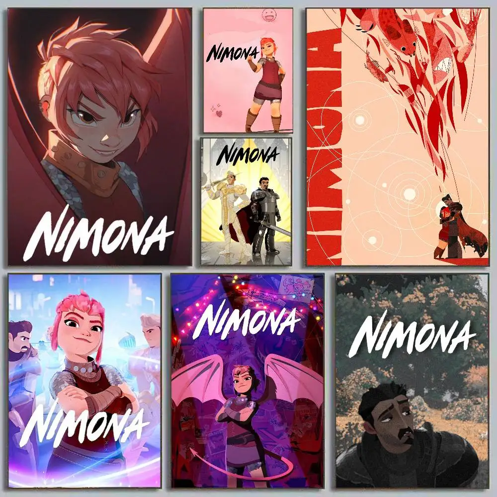 Anime N-NIMONA Poster Kunst mit Drucke Home Schlafzimmer Wohnzimmer Dekoration Geschenk