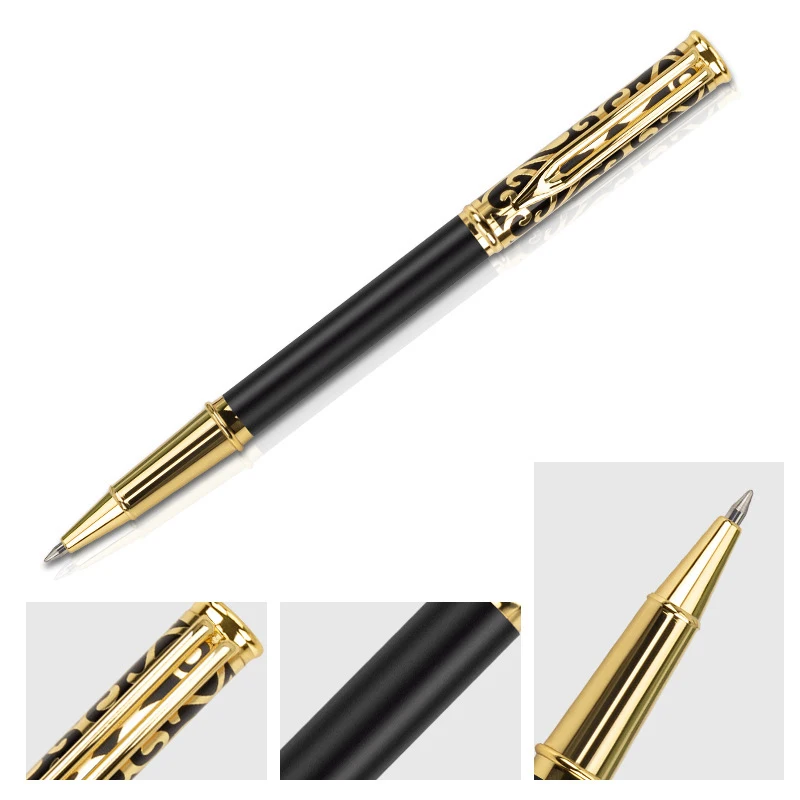 2pce Chinese Style Pattern Pearl Pen Business Metal Gel Pens Ad Personalized Gift Custom Logo Ballpoint Pen School Stationery