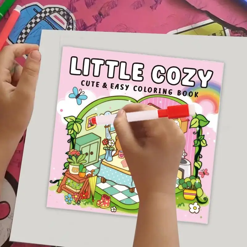 

Coloring Book Easy Cozy Coloring Workbook Portable Educational Preschool Learning Activity For School Kindergarten Travel Use