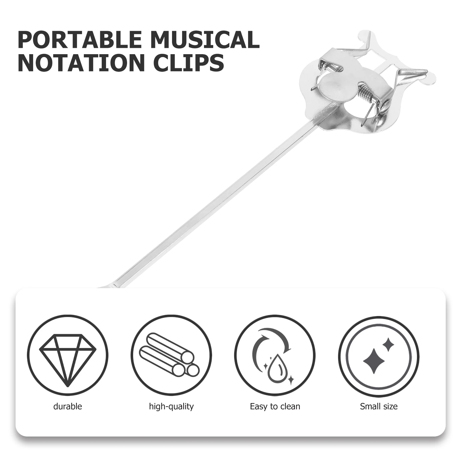 

Foldable Music Stand Portable Silver Sheet Music Holder Tuba Score Lightweight Durable Simple Style Musical