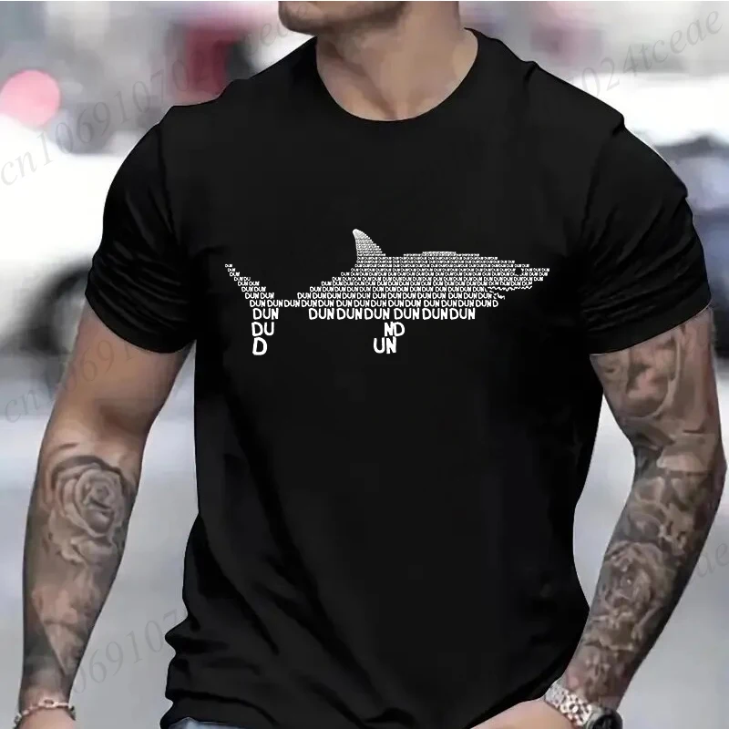 T Shirts for Men Short Sleeve Shirts for Guys Funny Graphic Tees for Shark Week Clothes Funny Shark Fashion Casual Men's Tee Top