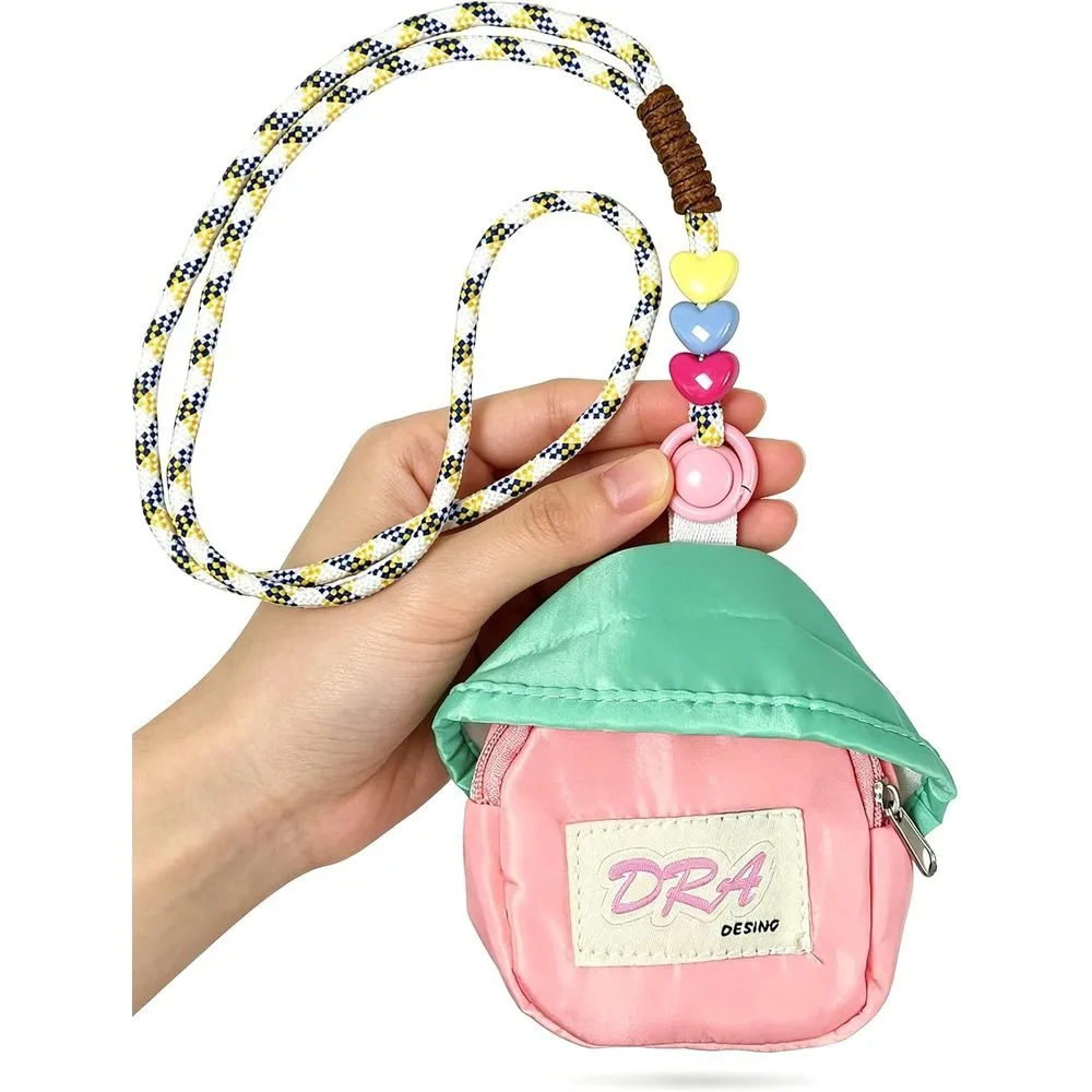 Mini Cosmetic/Sanitary Pad/Makeup Organizer Pouch with Zipper Travel Essential for Lipstick Skincare Coins Keys Small Items Bridesmaid Gift Mom Birthday