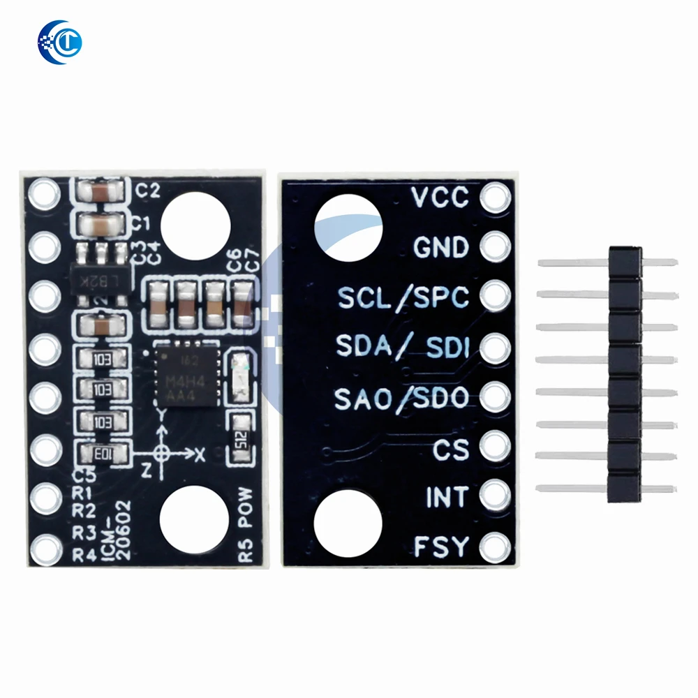 Moduł akcelerometru i żyroskopu sześciowosowego o wysokiej precyzji i niskim poziomie szumów, zasilany napięciem DC 3,3–5 V, model ICM-20602, ICM-20948, przeznaczony do Arduino. — zdjęcie produktu 6