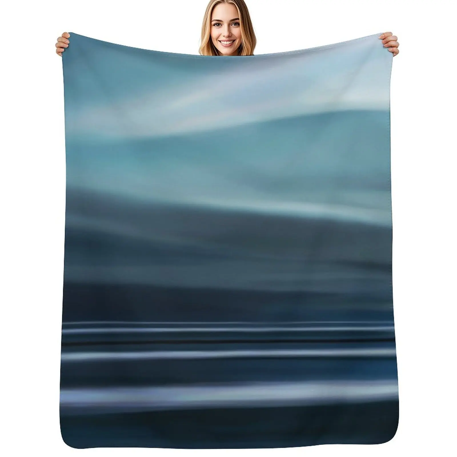 Storm Breaking at Beach Throw Blanket Luxury St Soft Beds For Sofa Thin bed plaid Summer Plaid Blankets