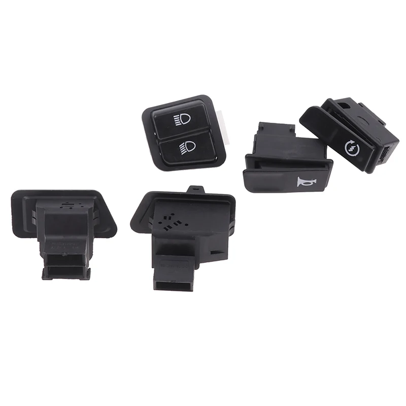 

5pcs/set Start Switch Horn Light Five Major Switches Turn Signal Beam Button Switch Connecters For Scooter Motorcycle Accessorie