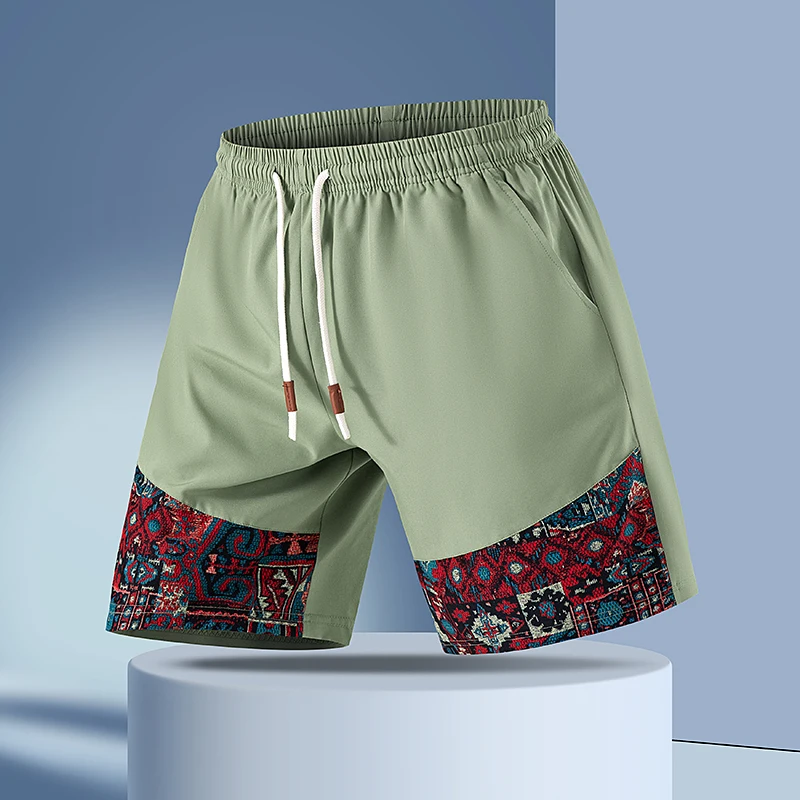 

New Summer Men's High-quality Ice Silk Breathable Fast Drying Loose Outer Sports Casual Comfortable Multifunctional Shorts