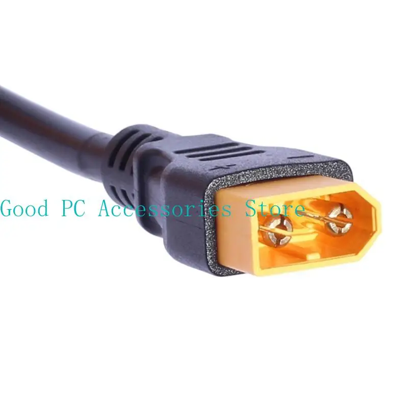 

652F XT60 Male to 5.5x2.1mm/5.5x2.5mm Power Cable for Remote Energy Storage with 5.5x2.1mm/5.5x2.5mm Male/Female Ports