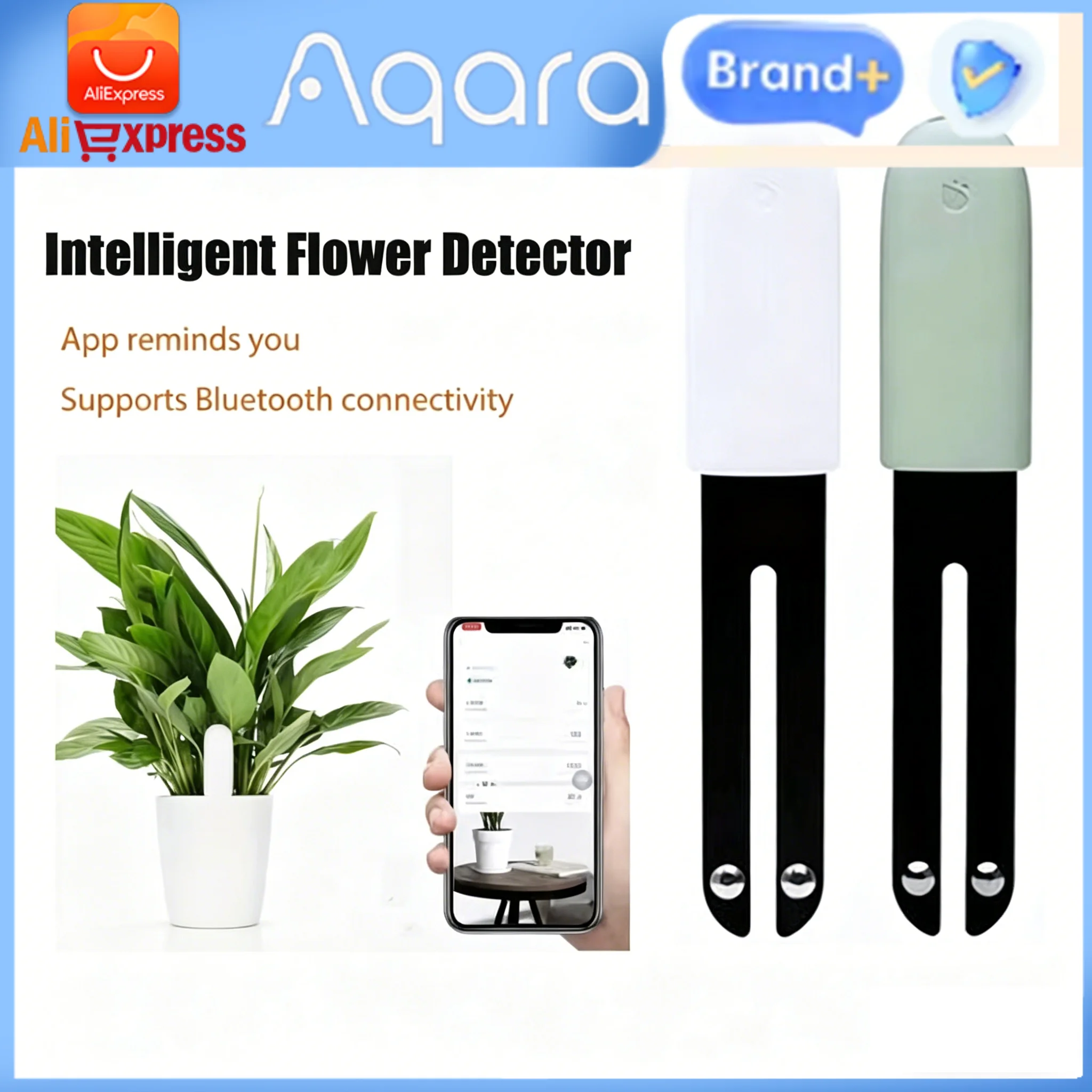 For Xiaomi Mijia HHCC Smart Flower Flora Monitor Garden Care Plant Grass Soil Water Fertility Tester Sensor Gardening Detector