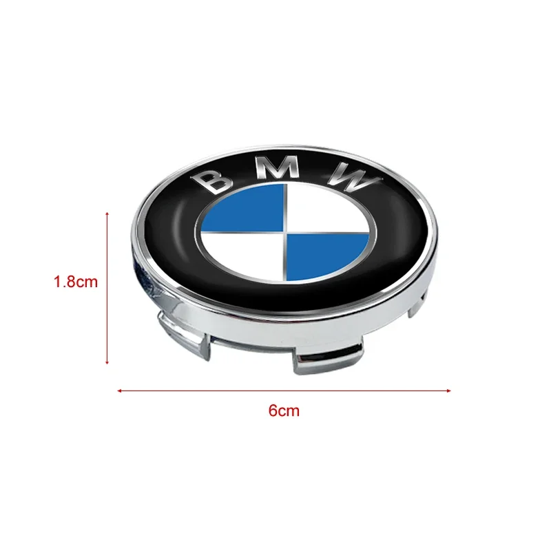 4Pcs Car Wheel Center Hub Cap Stickers Auto Rim Cover Emblem Badge For BMW E90 E60 E71 F30 F20 F10 E70 G30 E87 E92 E91 X3 X6 GT