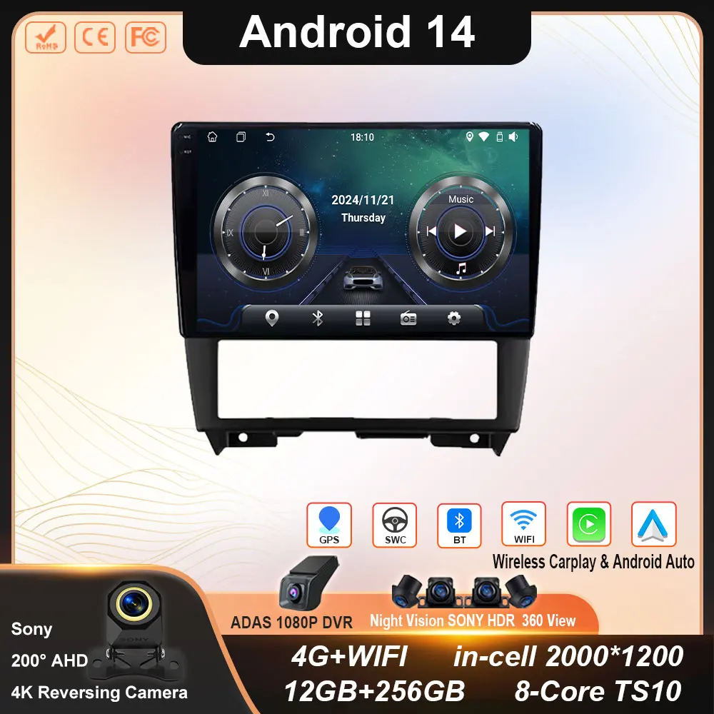 

Android 14 Car Radio For Nissan Cefiro 2 A32 1994 - 2000 Auto Radio Multimedia Player Stereo Head Unit GPS Navigation 4G Wifi BT