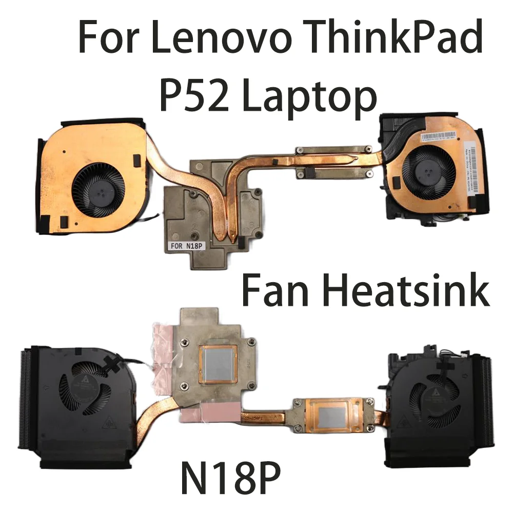 

Оригинальный вентилятор для ноутбука Lenovo ThinkPad P52, радиатор, кулер для процессора, охлаждающий вентилятор N18P FRU:01HY785 01HY786