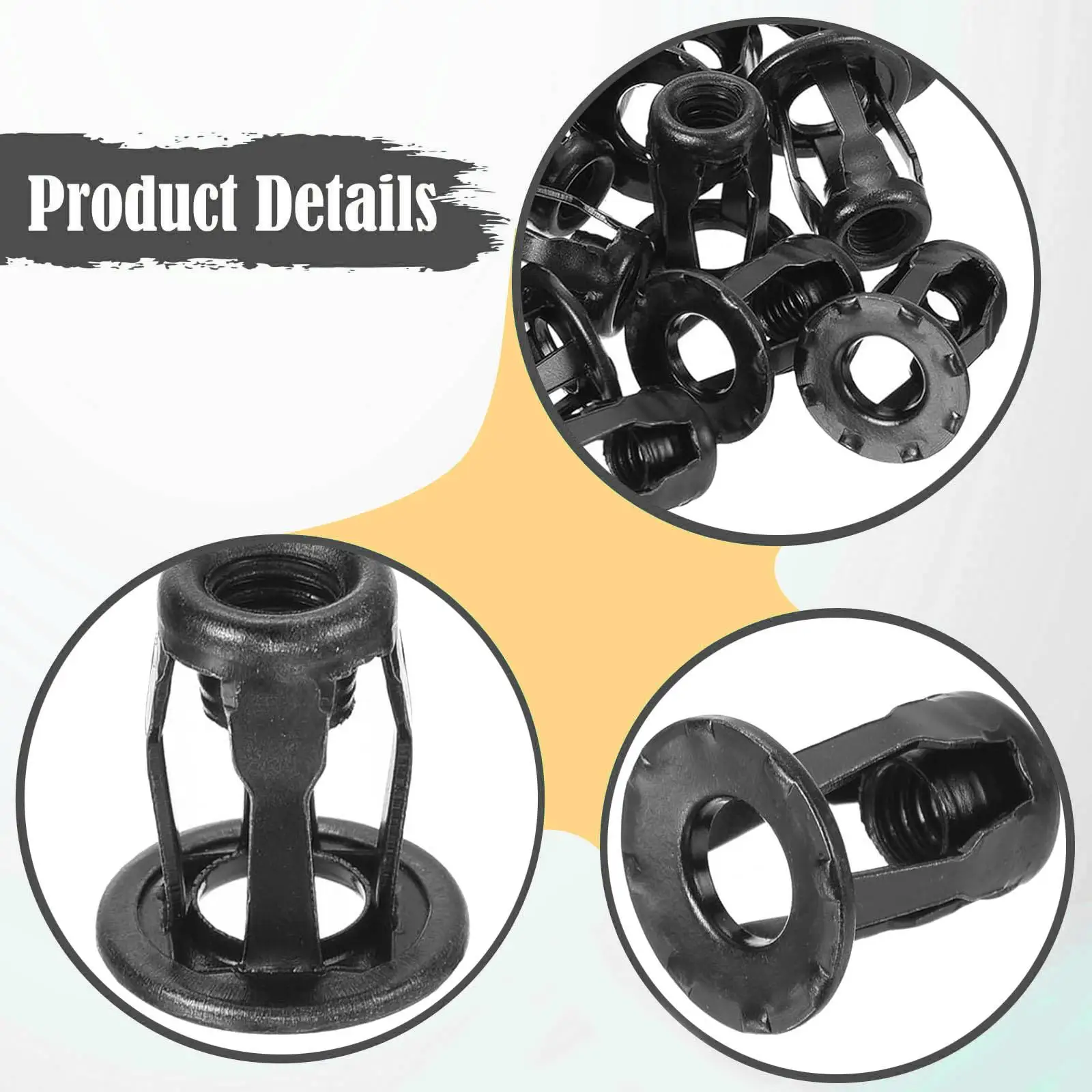 2x20x Petal Nut,Wall Fixings,Drywall Anchor,for Doors Anchors,Jack Nuts for Gypsum Board Curtain Installation Lamp Installation