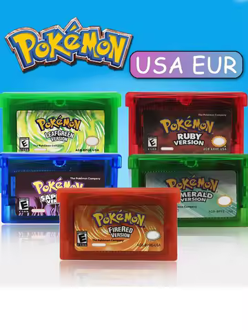 GBA Game Pokemon Series 32 Bit Video Game Cartridge Console Card Pokemon Emerald Ruby FireRed LeafGreen Sapphire Multi-language