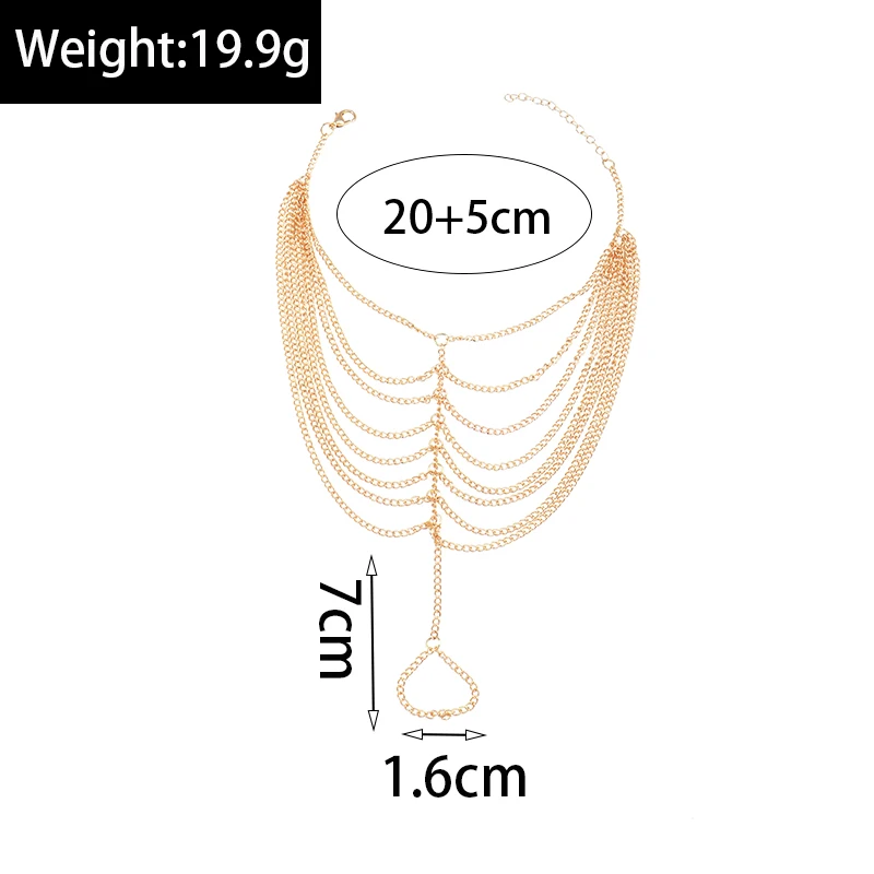 Aihua Klassische Gold Farbe Multi-schicht Kette Fußkettchen Für Frauen Sexy Kette Auf Fuß Bein Weibliche Knöchel Armband Strand schmuck – Detail 8