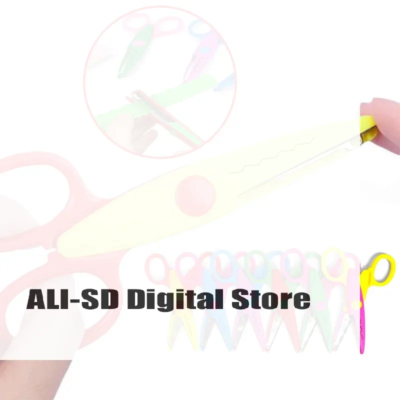 2/3/4 قطعة/المجموعة مقص متموج نمط الة قطع الورق DIY بها بنفسك الأدوات اليدوية ورقة كرافت بطاقة صور مقص الاطفال الهدايا اللوازم المكتبية #4