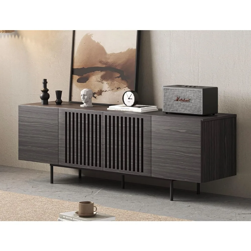 حامل تلفزيون نابولي بتصميمات حديثة من الحرف اليدوية والراحة للتلفزيون مقاس 55 إلى 65 بوصة - مركز الترفيه ووحدة التحكم في منتصف القرن