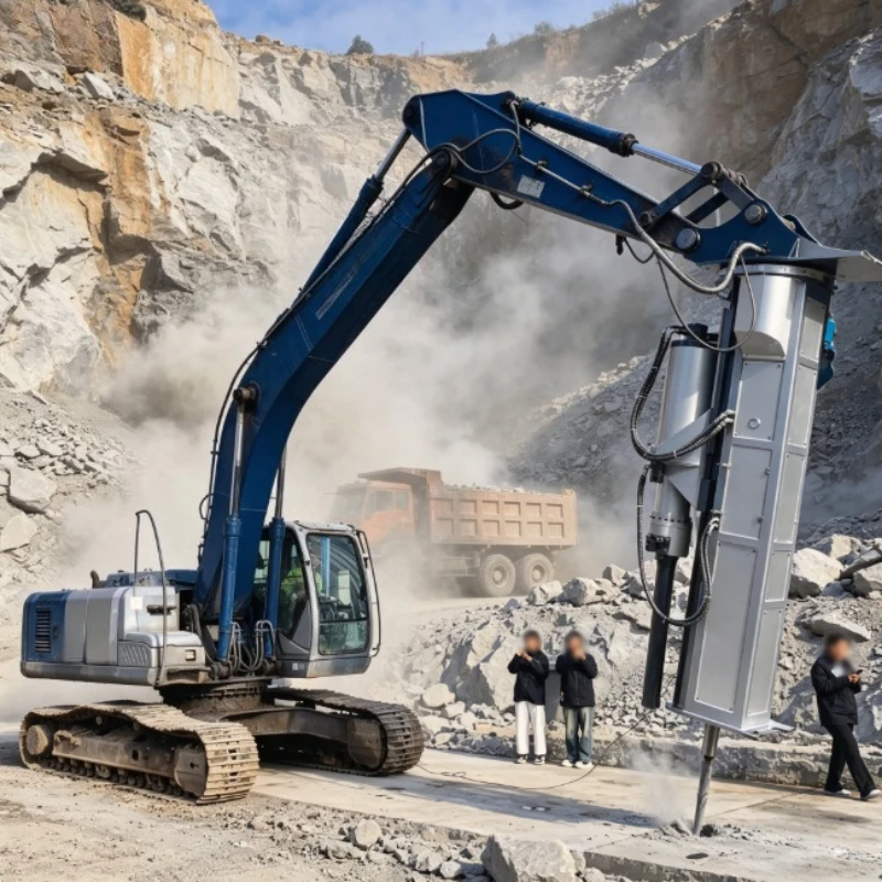 Integrated Rock Drill and Splitter Machine Crawler Hydraulic System for Old Quarry Reclamation Hillside Stone Block Separation