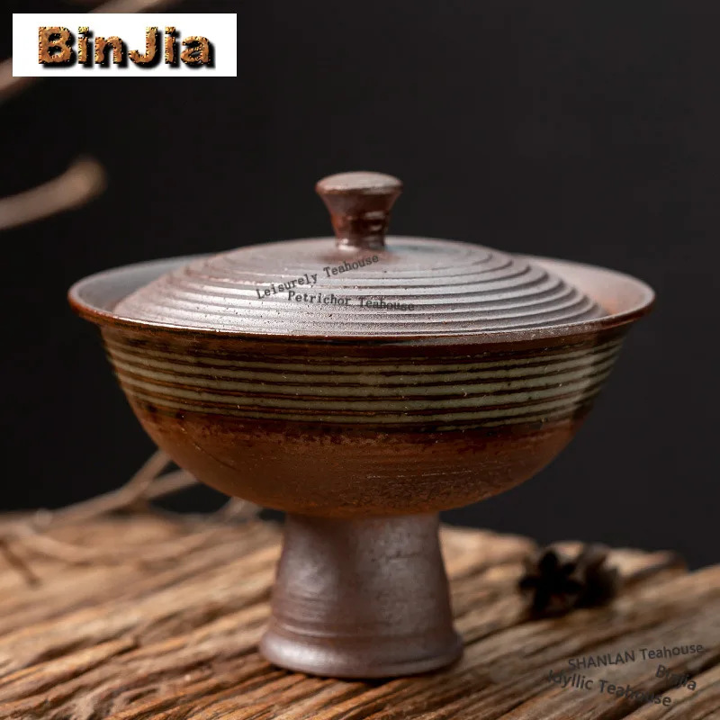 

Чайная чашка 100 мл в форме бабочки на высокой ножке, винтажная чайная чаша, одиночная чашка для дегустации чая, чашка для медитации, чайная чашка-джианьчань, мастер-чашка, чайный сервиз