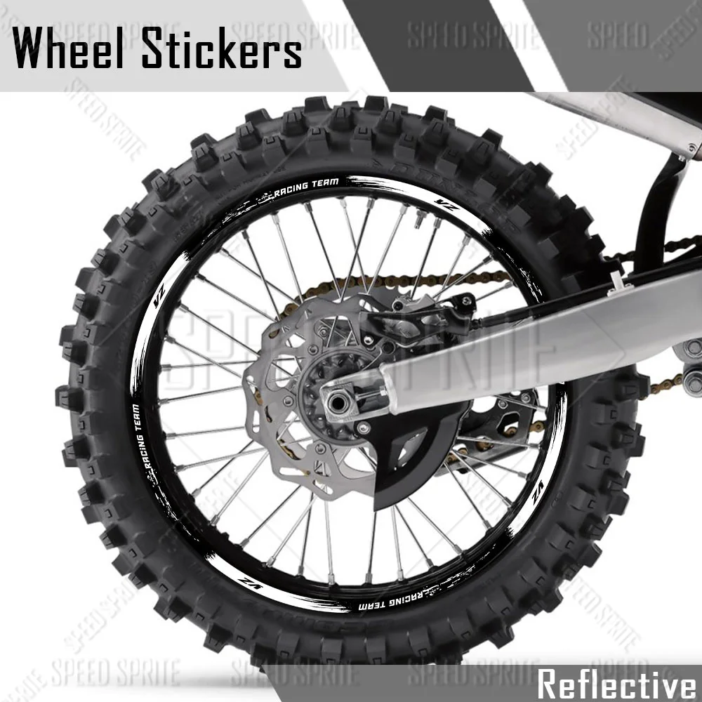 YZ Reflective Motorcycle Accessories Wheel Sticker Rim Decals Stripe Tape For YAMAHA YZ 125 125X 250 250X 250F 250FX 450F 450FX