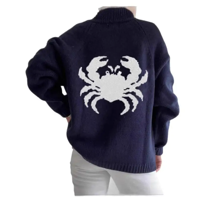 Damski sweter rozpinany o luźnym kroju, długi rękaw, dzianinowy kardigan, nowy wzór, otwarty płaszcz, codzienna odzież wierzchnia, modny, z efektem 3D.