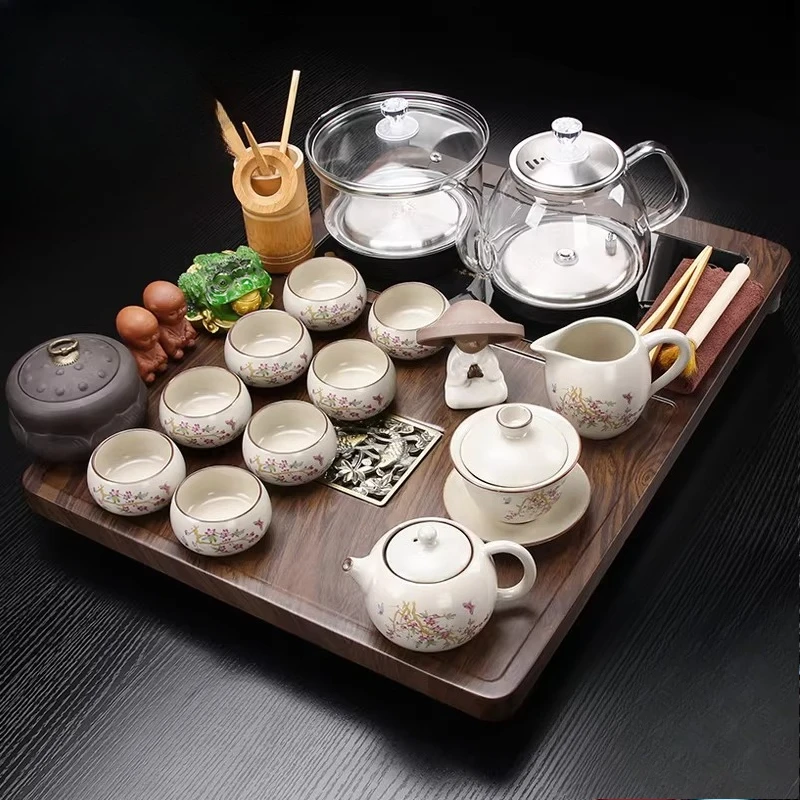 Ceremony Chinese Tea Tray Rectangle Hospitality Small Pot Nordic Serving Tea Tray Decorative Valet Bandejas Home Decorationgs