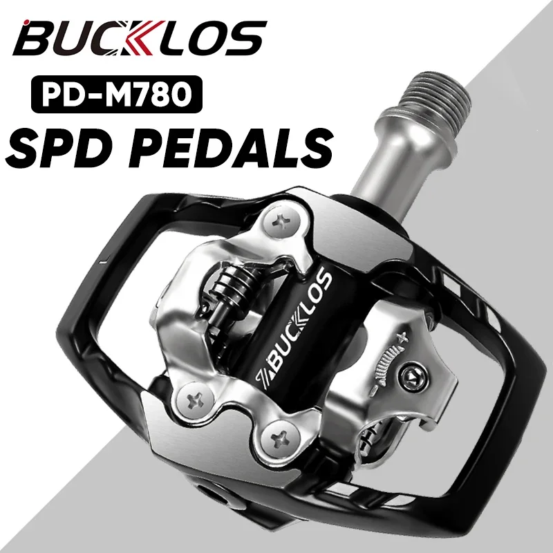 BUCKLOS Mountain Bicycle Lock Pedal 9/16\'\' MTB Clipless Pedal for SPD Ultralight Aluminum Self-locking Pedals Bike Accessories