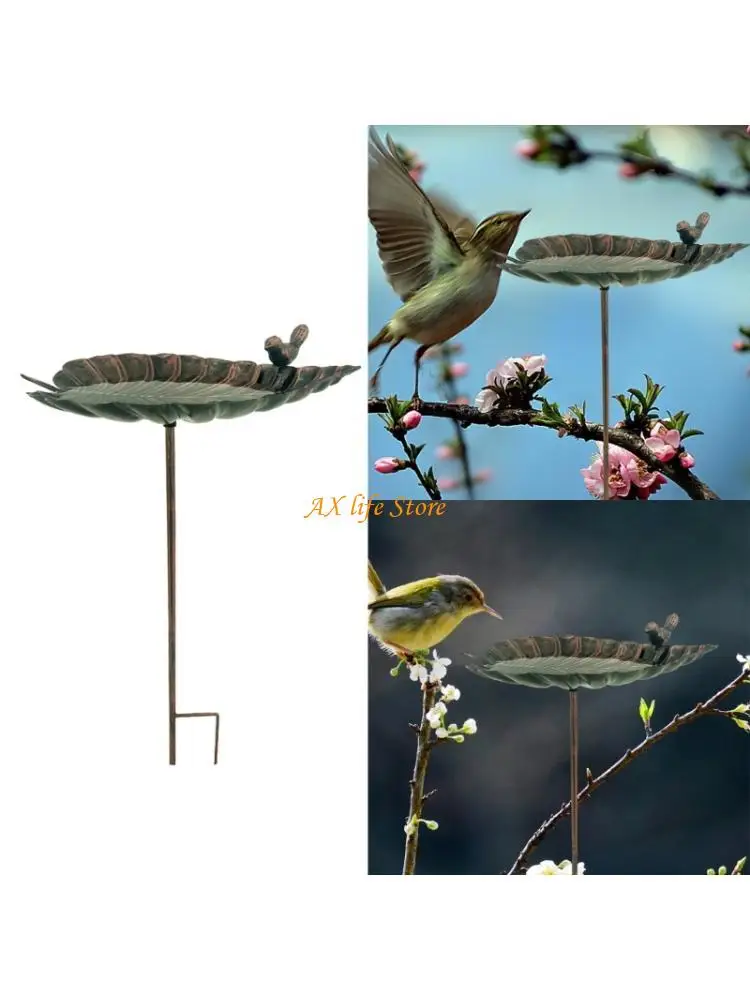 

J2HA Iron Bird Bath for Backyard Decors Provide Clean Water Source for Birds