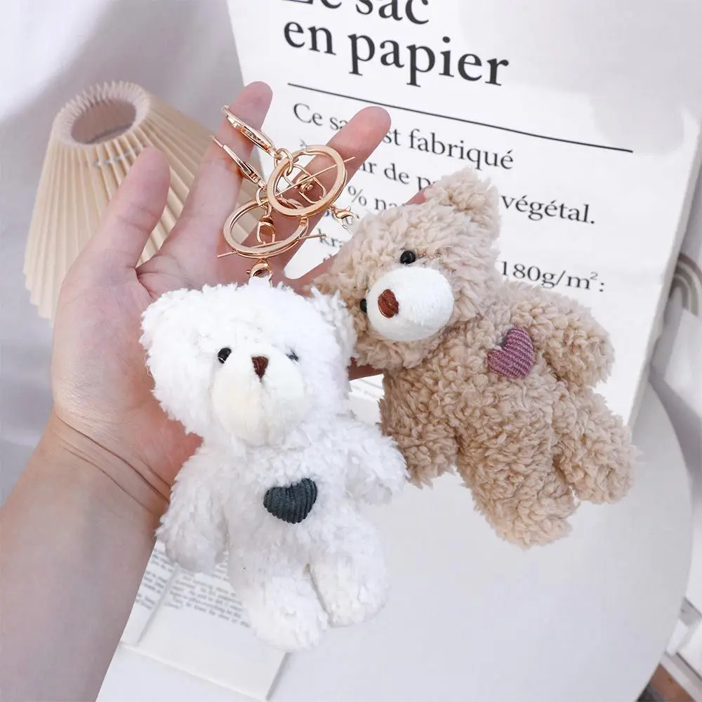 Car Keychain Bag Pendant Plush Pendant DIY Trinket Bear Plush Keychain Backpack Pendant Plush Rabbit Keychain Dog Plush Keyring