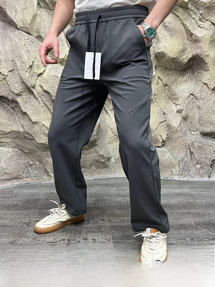 

Мужские уличные брюки с флисовой подкладкой, дышащие, износостойкие, повседневные, ветрозащитные, новые, осенне-зимние, модные, прямого кроя