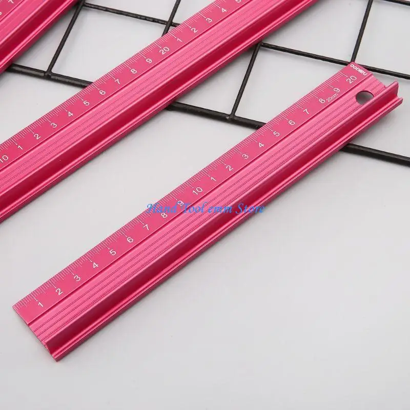 H37F Professional Aluminum Alloy Straight Ruler Protective Scale Measuring Engineers