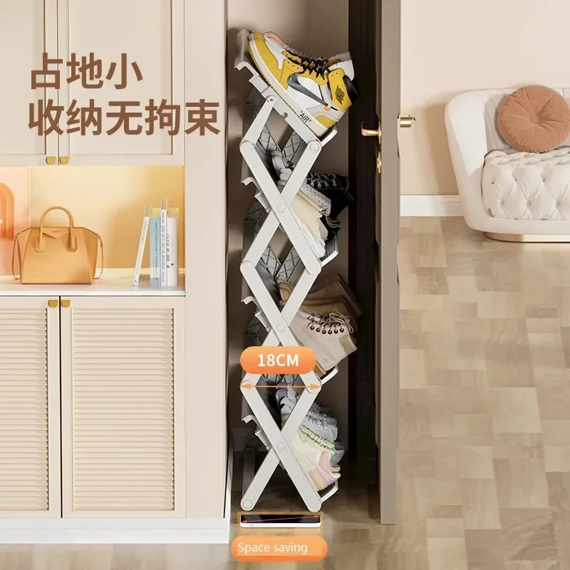 Shoe rack, two deformation models design, free assembly, foldable, PP material, shoes organizer