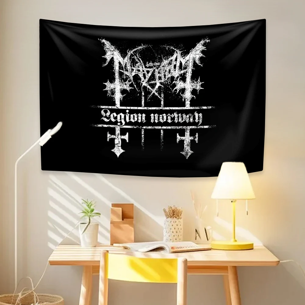 Mayhem Death Rock Band Tapestry Hippie Wall Hanging Home Decoration Bedroom Dormitory Background Cloth Concert Decor Fans Gift