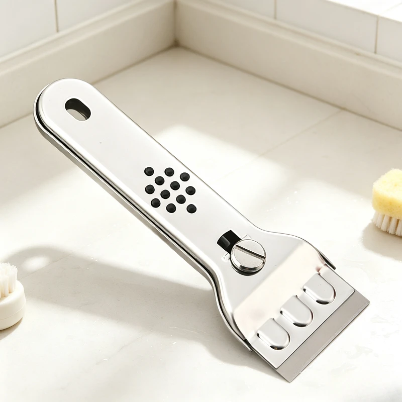 Stainless Steel Multi-purpose Cleaning Scraper Kitchen Grease Remover for Range Hood Glass Tile Icen Household Cleaning Tool
