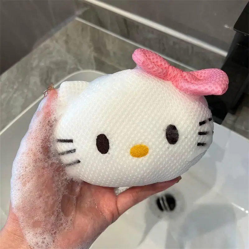 

Hot Sanrio Bathing Flower Balls Hello Kitty Kawaii Anime Fashion Take A Bath Bath Flower Not Dispersing Soap Net Back Scrubbing