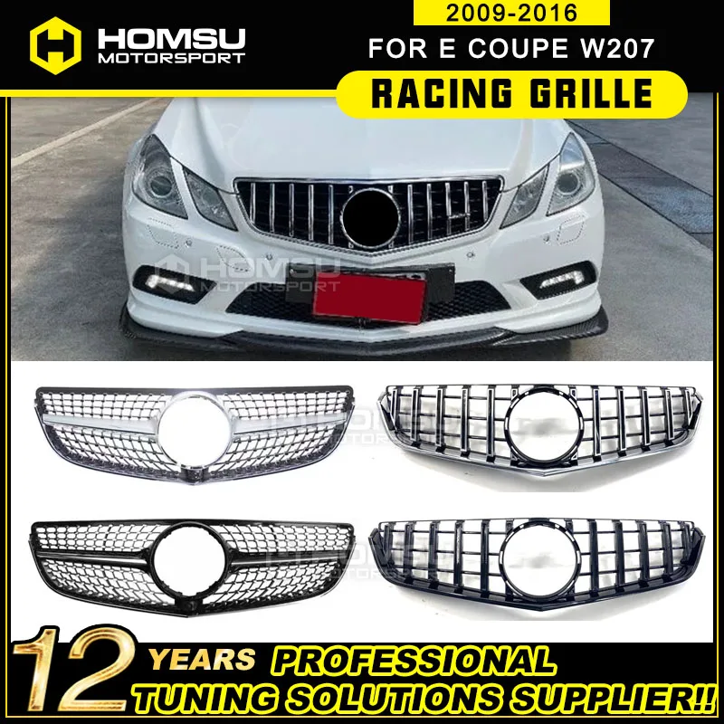 

W207 Diamond grille For Bens E Coupe Grille Class W207 C207 Gt Grid 2009-2016 Front Bumper Car Grill For E coupe W207 grille