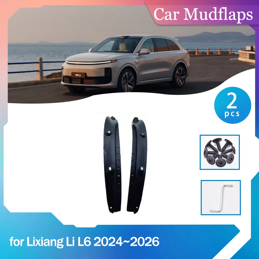 

2pcs Car Mudguards for Lixiang Li L6 2024~2026 2025 Mud Flaps Rear Wheel Splash Guards Cover Fender Mudflaps Part Accessories
