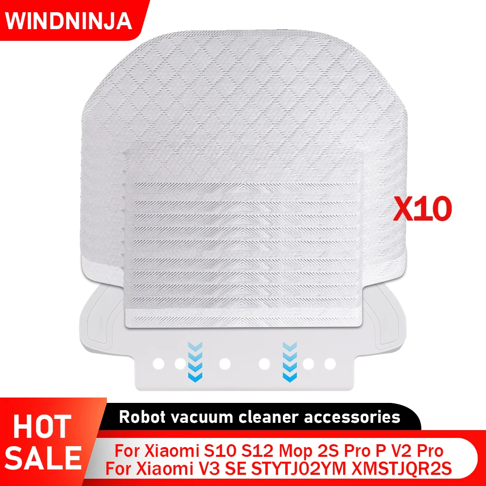 

Одноразовые тряпки для швабры для Xiaomi S10 S12 Mop 2S Pro P V2 Pro V3 SE STYTJ02YM XMSTJQR2S, аксессуары для пылесоса робота, подушечки для мытья полов