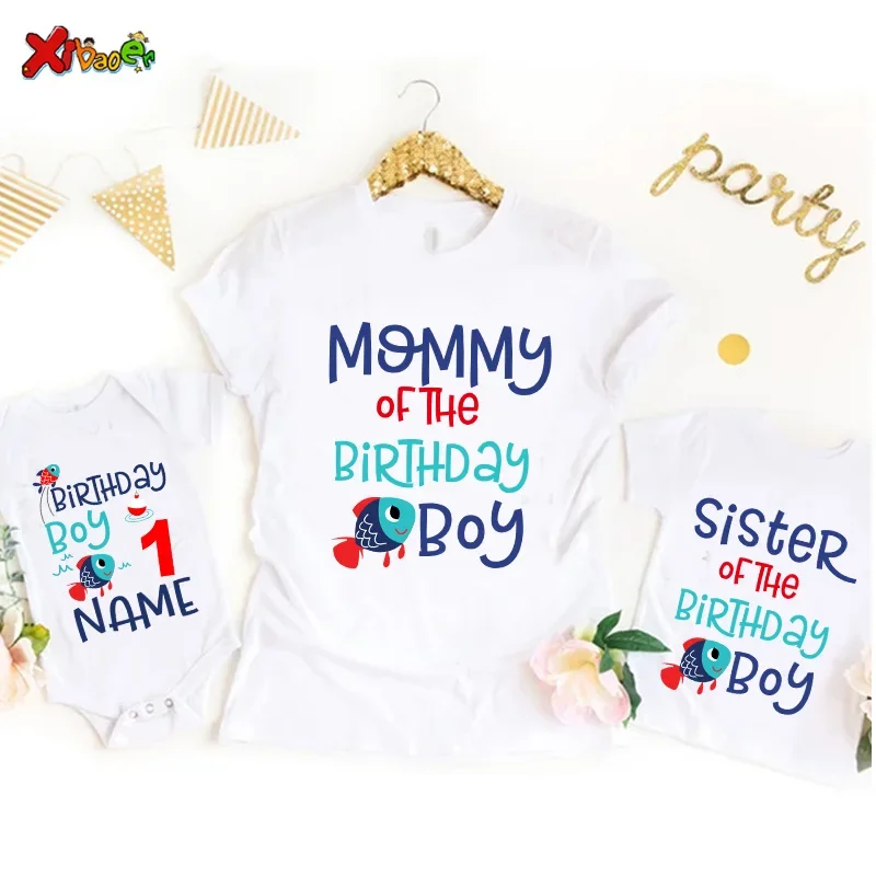 Family T Shirt Mom and Daughter Matching Clothes Family Matching T-Shirt Recreation Tees Custom Name Outfit Matching T Shirts