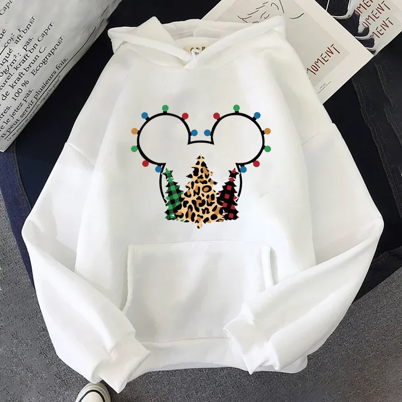 เสื้อฮู้ดอนิเมะดิสนีย์ไมค์กี้ผู้หญิงฮาราจูกุฤดูใบไม้ร่วงฤดูหนาวการ์ตูนผู้หญิงเสื้อสวมหัวลำลองแฟชั่นแบบสตรีทเสื้อสเวตเตอร์คอกลม