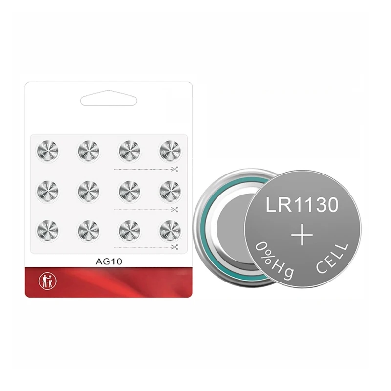 12 peças 1.5v lr1130/ag10/lr54/389a/189/sr1130 bateria botão lítio moeda k1kf