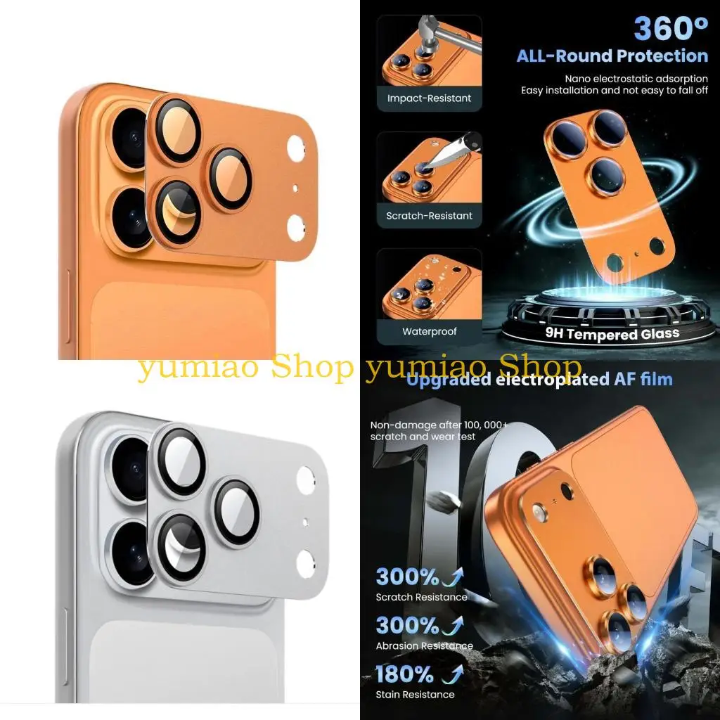 587B Full Coverage Metal Glass Rear Camera Cover Clear Dustproof Waterproof Coating Scratch Resistant Protective Film for Phone