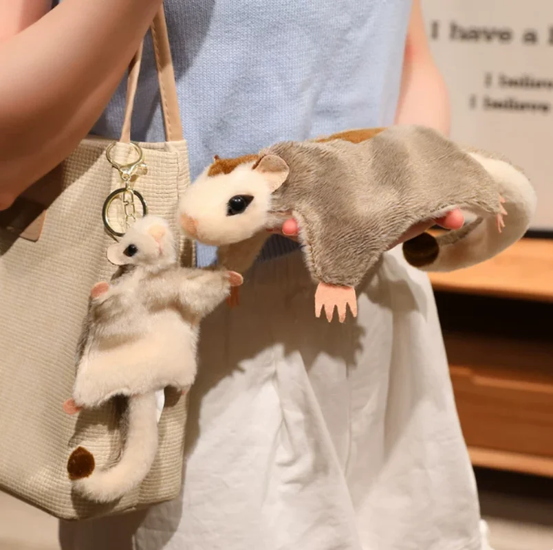 Cute Pet Sugar Glider Little Flying Squirrel Plush Toy Decoration Dolls Home Desktop Decor Interesting Gifts For Good Friends