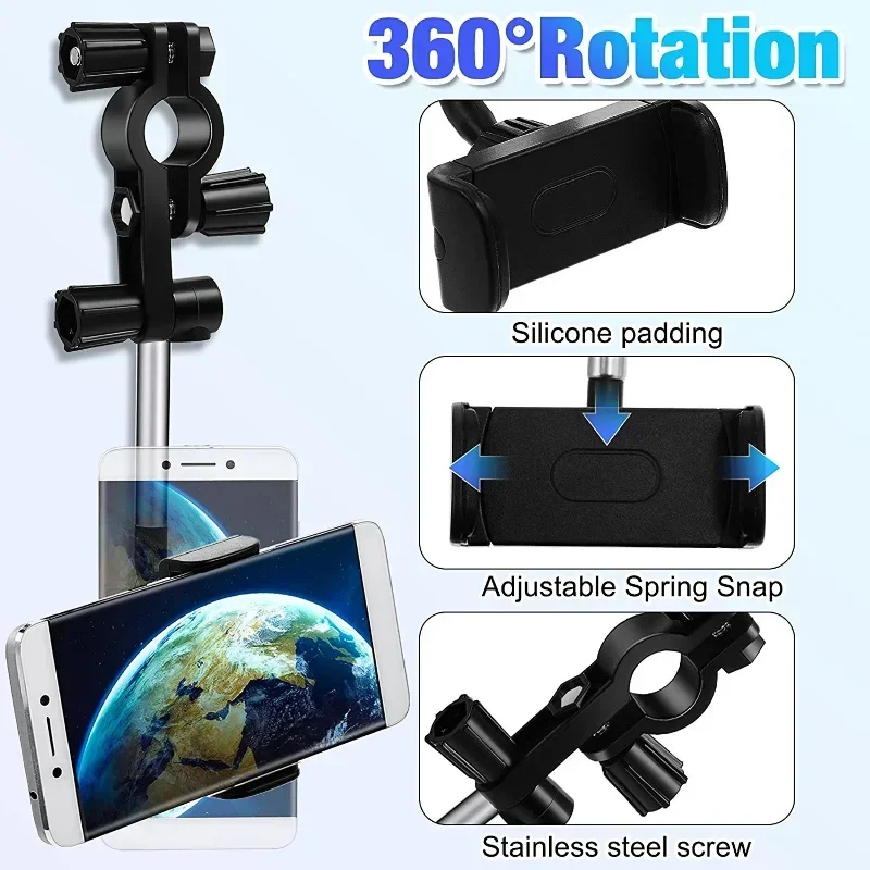 360 Rearview Mirror Car Phone Holder Universal Phone Stand Mount Support GPS Adjustable Bracket Back Seat Mobile Phone Holder