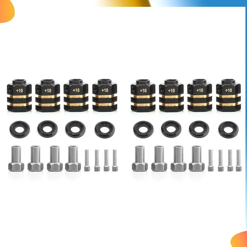 

B48A 2X RC Brass Spacers Wheel Hex Hub Extenders For TRX4 TRX6 Wheels Extension Hex Drive Adapter(+10Mm Thickness)