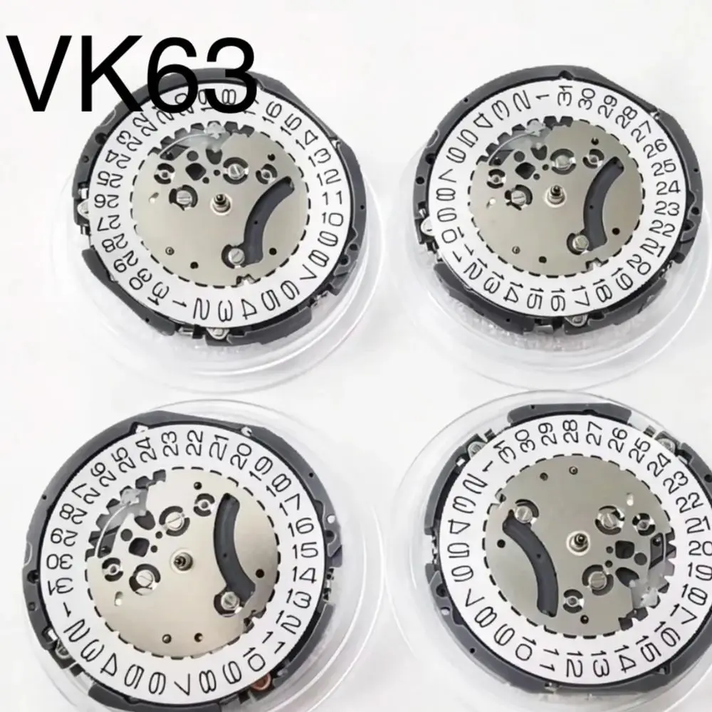 

Оригинальный японский механизм VK63 Kinetic Chronograph, автоматический кварцевый хронограф с датой на 3-й часовой позиции, 29,5 мм, с батарейкой для модификации и ремонта часов.