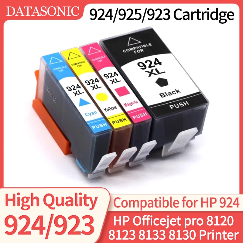 

1set 924 925 923 924XL 925XL 923XL Ink Cartridges Compatible For HP Officejet pro 8120 8123 8133 8130 Printer Color Ink HP924