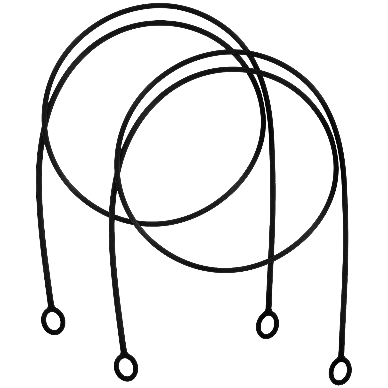 

2 Pcs Cable Headphone Lanyard Travel Kids Headphones Ear 4700X090X010CM Silica Gel Plugs Earphone Strap Replacement