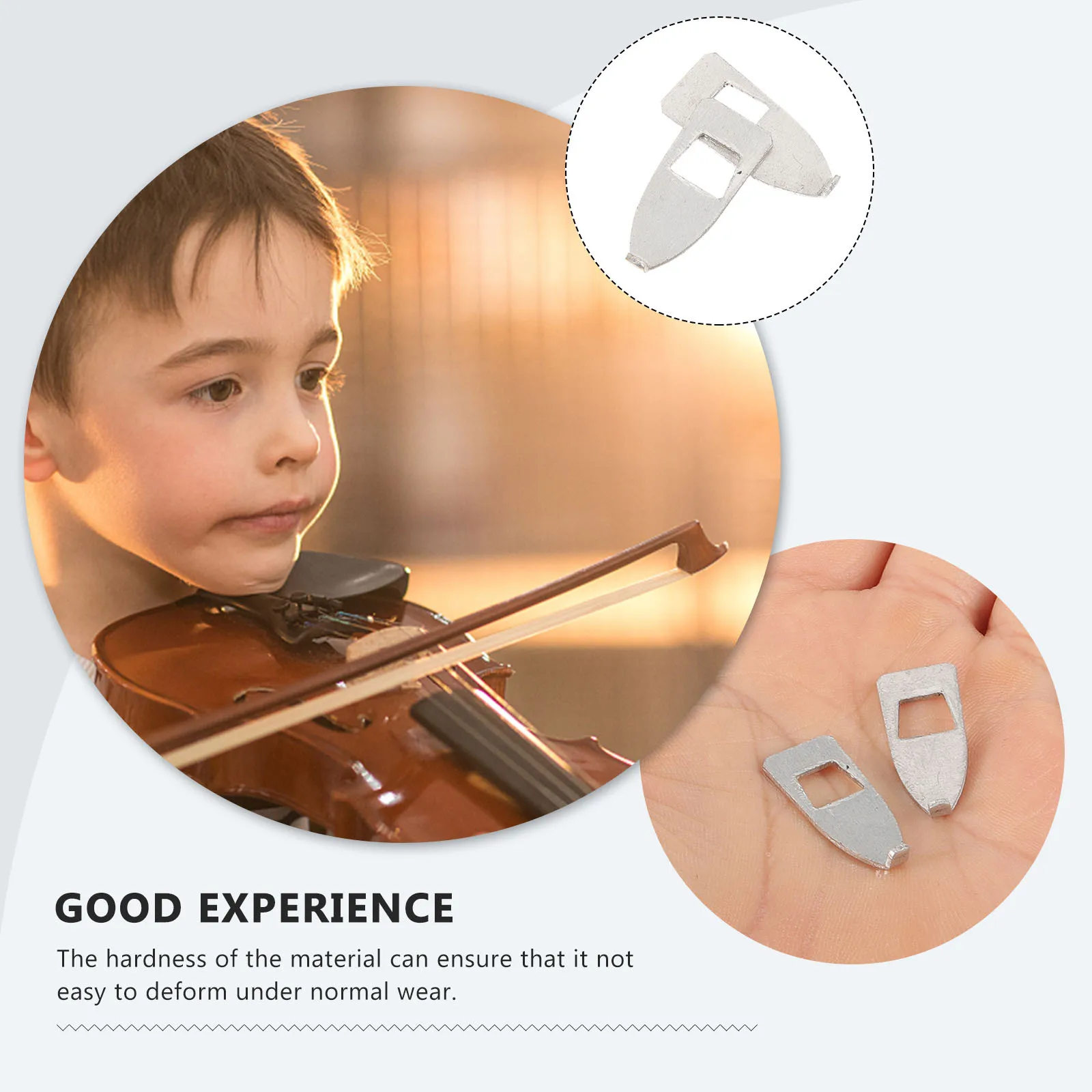 

2 Pcs Piano Bow Head Piece Violin Replacement Fittings Metal Tips Bows Accessories Maintenance Playing Parts