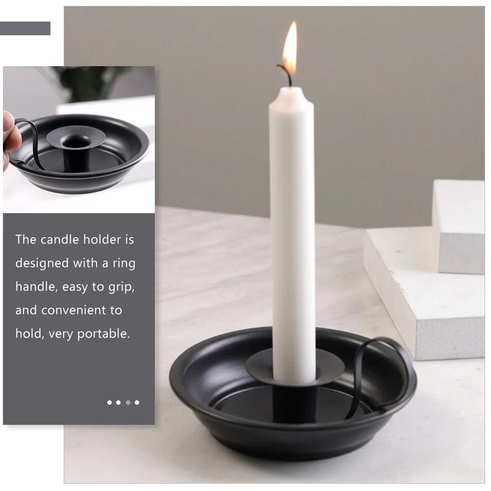 

Retro Style Desktop Metal Candlestick Holder Handheld Portable Vintage Tea Light Holder For Home Decor Wedding Party